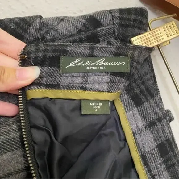 Eddie Bauer Plaid Wool Skirt - Picture 3 of 4